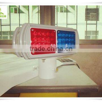 Direct manufacture double sides double sets red and blue solar LED strobe light