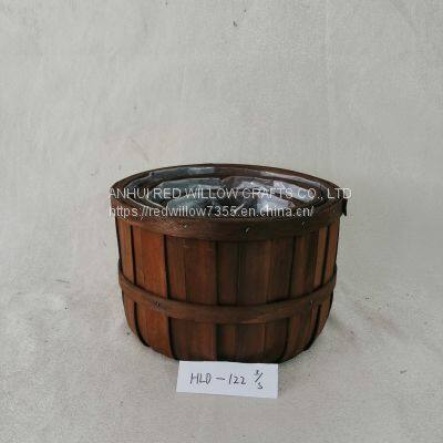 High Quality Small Poplar material Basket Grey Colour Flower Pots