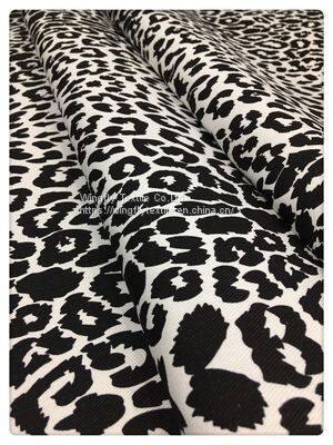 10oz Ready Made Leopard Print Washed Denim Fabric Jean Short Bags Dresses Upholstery Cloth 150cm Width W719 photo-4