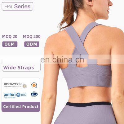 High Quality Custom Private Logo High Impact Sports Bra Breathable Cross Back Yoga Sports Bra