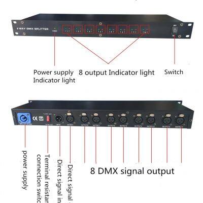 DMX 512 Lighting Splitter 8 Channels photo-4