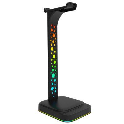 RGB LED Over Ear Gaming Headset Holder Stand With Keyboard and Mouse Connect USB HUB for Gamers Mounts Stands Product Category
