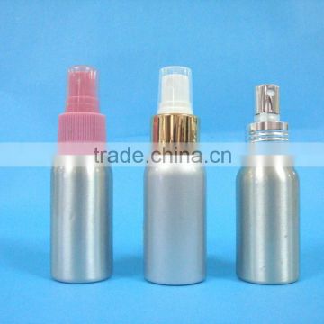 Aluminum spray bottle wholesale,food grade aluminum bottle with spray pump