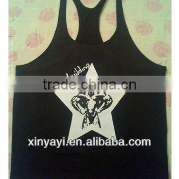 High quality gym singlets mens clothes/singlet garments factory/custom t-back singlet designer clothing manufacturers in china