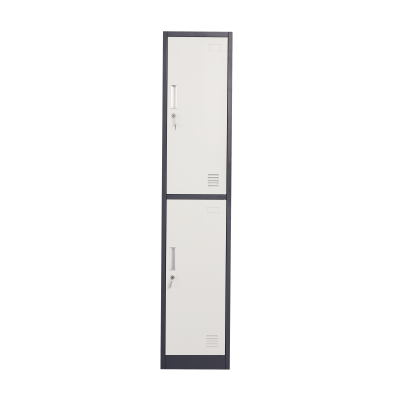 Metal Single 2 Door 2 Tier Supermarket Locker Metal Steel Cabinet Storage Swimming Gym Wardrobe Locker