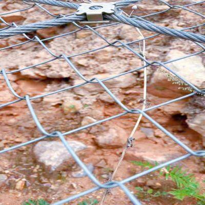 164*270mm Woven Spider Spiral Rope Mesh for Gobi Rock Protection Wind-Erosion Resistant Rockfall Mesh Bending Cutting Welding