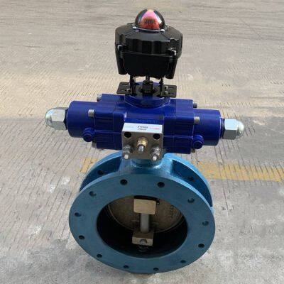 Marine Flange Seawater Hydraulic Double Eccentric Hydraulic Butterfly Valve Gb/t3037 - 94, Type Fcs With Limit Switch