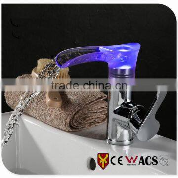 LED Color Temperature Control, Waterfall Faucet, Led Light faucet