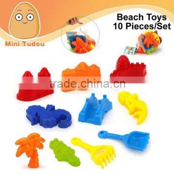 Wholesale Beach Toys Beach Sand Molds Kids Toys 10 PCS/Set