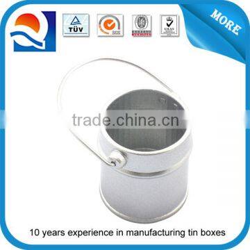 blank tin bucket with hinge