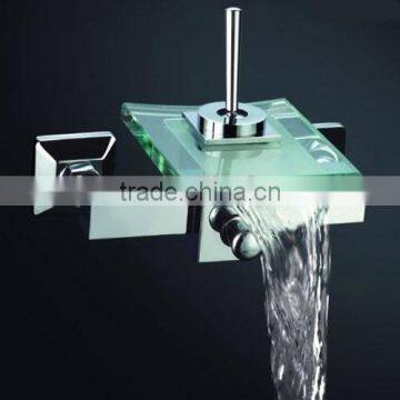 Glass Bathtub Faucet Glass Waterfall Faucet Bath Tub Faucet With Glass Spout photo-3