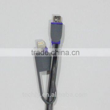 USB Charger Cable for Flat Cable With LED Light and Length 4FT With Pink Color photo-6