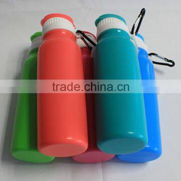 folding bpa free flexible silicone collapsible water bottle