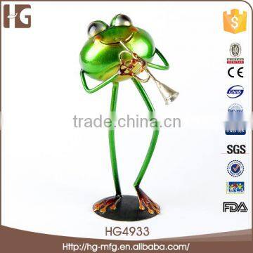 Modern metal craft frog statue garden ornament garden sculptures for decoration 13x11x26 CMH