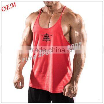 professionally screen printed custom bodybuilding stringer vest tank tops for men