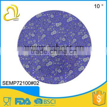 high quality 100% melamine printing 10" round flat plate                        
                                                Quality Choice