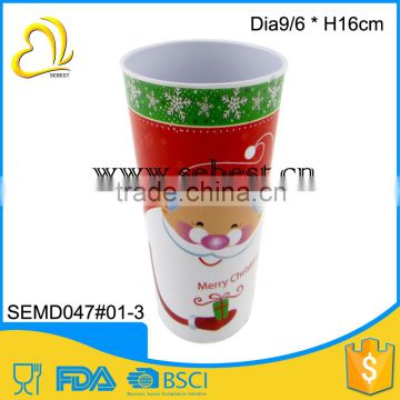 christmas party wholesale round high drinking tumble melamine red mug