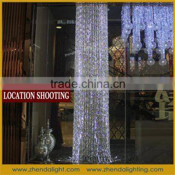 Empire Series Luxury Pillar Light Chandelier With K9 Crystal and LED Strip Light Chandelier for Hotel photo-2