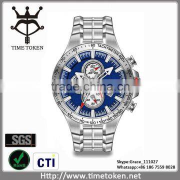 New Blue Luxury Mens Watches Stainless Steel Dive Watch Man Wristwatch Diving Chronograph Watch