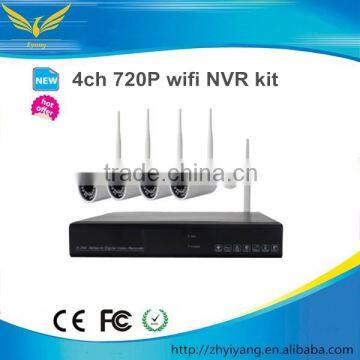 wireless security cameras 4ch 720P wifi security ip camera NVR kit