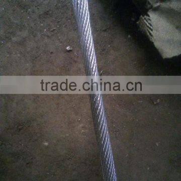 6x19W+IWS 7.2mm Steel cable for winch