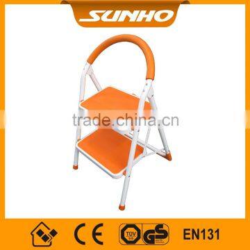 design folding step ladders with long handrail