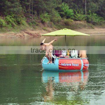 Lake boat with electic motor