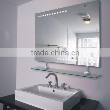 bathroom mirror with light hotel lighting