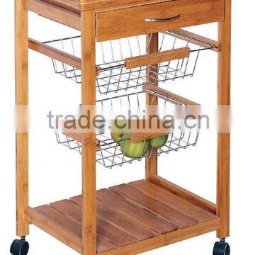 bamboo kitchen cart