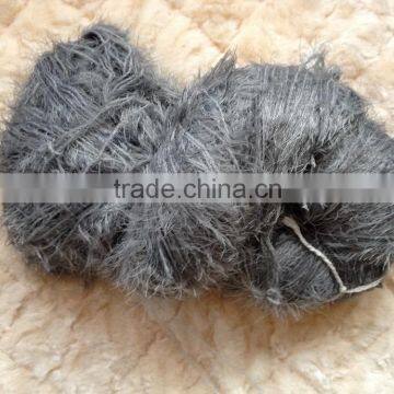 100%nylon fancy feather yarn dyed for scarf/sweater/knitting