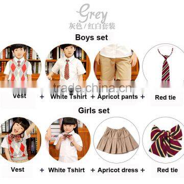 2016 New Fashion Woolen Kids School Uniforms for t Shirt Sexy High School Uniform Wholesale Primary School Uniform (ulik-013) photo-3