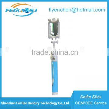 2016 Fashion Fodable Pocket Cable Monopod Wired Selfie Stick With Mirror photo-2