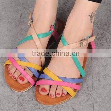 Brand new soft sole flat sandals women fashion flat summer sandals 2014 for women with high quality XT-DA0740