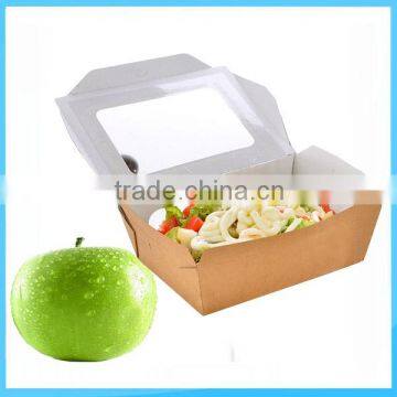 disposable food grade take away salad box ,cardboard salad box