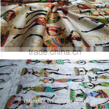 Ethnic Stretch Satin Printed Fabrics photo-4