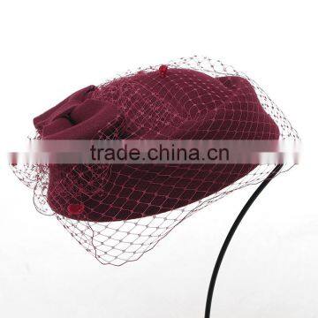 Wool Fascinator for Party ,Wedding Hair Accessories Hair Bow photo-2