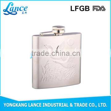 2016 new design stainless steel laser hip flask bling flasks