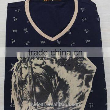 Fashion Design 100% Cotton V-neck Man Polo T-shirt, OEM Factory in ZhongShan GuangDong photo-2