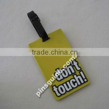 China Supplier Custom Logo 2D Embossed Soft PVC Trunk Tag For Tour Souvenir