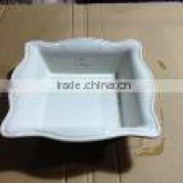 stock cheap square bakeware with solid color, stock Ceramic oven dish