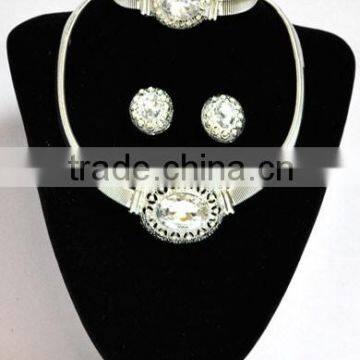 J0120-5 african jewelry set silver