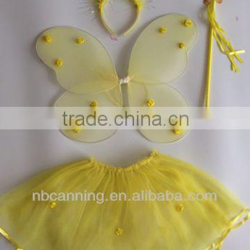 cute butterfly wing/ baby carnival fairy wing/angle wing costume set hot selling