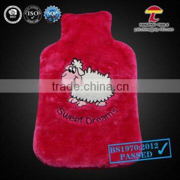 2000ml plush hot water bottle cover with little sheep