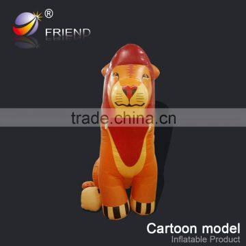 Eco-friendly material Recreational activities advertising inflatable cartoon lion toys