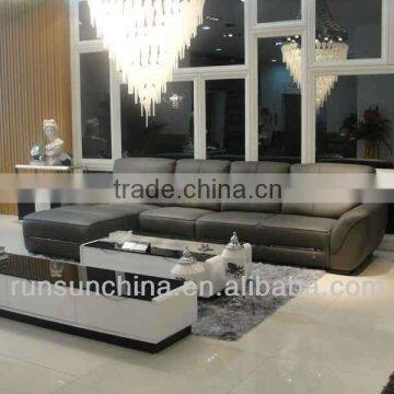 2013 new style modern comfortable pure leather sofa bed