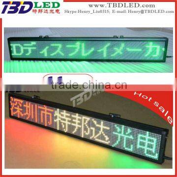 led programmable sign display board,indoor full color/three color led car message sign board,led running message display sig