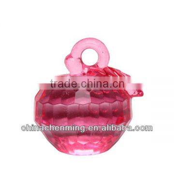 transparent and colorful acrylic decorative apple bead