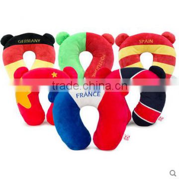 Soft Teddy Bear National Flag Series Neck Pillow