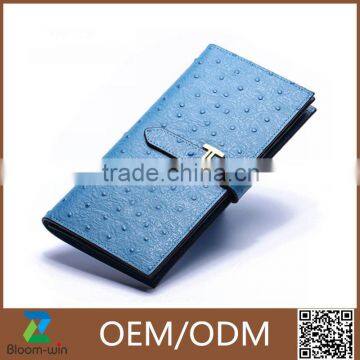 2015 New arrival factory leather wholesale women money carbon fiber wallet