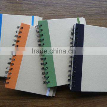 Promotional cheap and good quality recycle brown kraft paper notebook